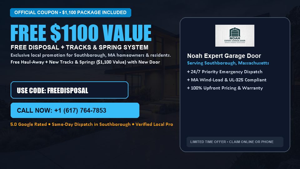 FREE Old Door Haul-Away & Heavy-Duty Tracks in Southborough, MA - Noah Expert Garage Door